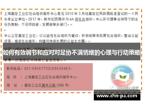 如何有效调节和应对对足协不满情绪的心理与行动策略 如何有效调节和应对对足协不满情绪的心理与行动策略