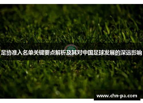 足协准入名单关键要点解析及其对中国足球发展的深远影响